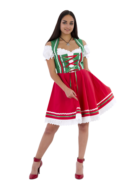 Oktoberfest Dirndl Mekko Oktoberfest Punainen Vihreä Hyvät 2 kpl