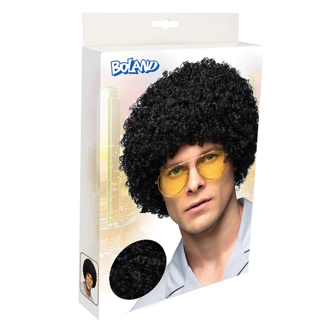 Musta peruukki kiharat