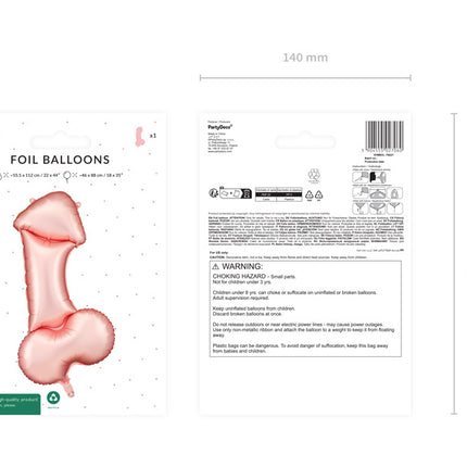 Polttarit Helium ilmapallo Pecker tyhjä