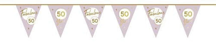 50 vuotta Garland Gold Pink 10m