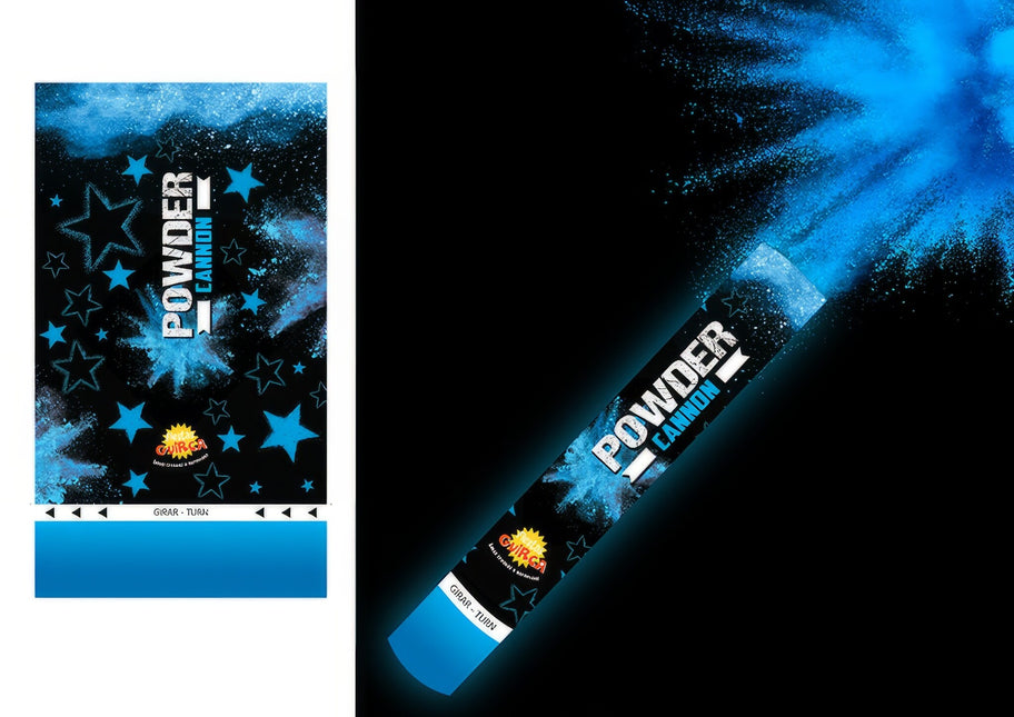 Konfettitykki sininen jauhe 30cm