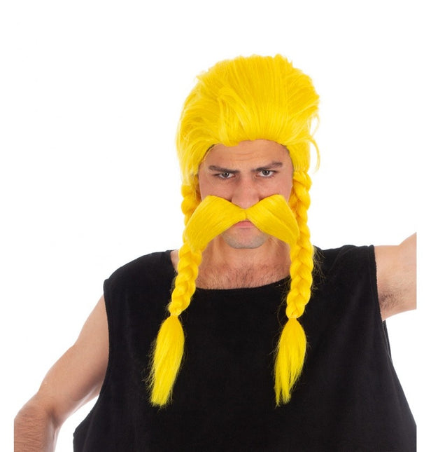 Unhygienix Asterix peruukki viiksillä