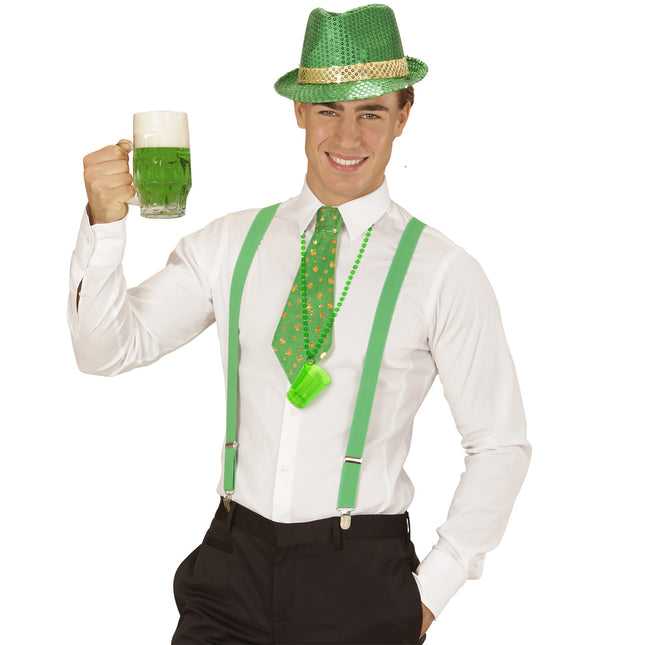 Neonvihreä ketju Shot lasi