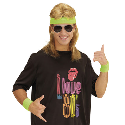 Neonvihreät hikinauhat 2 kpl