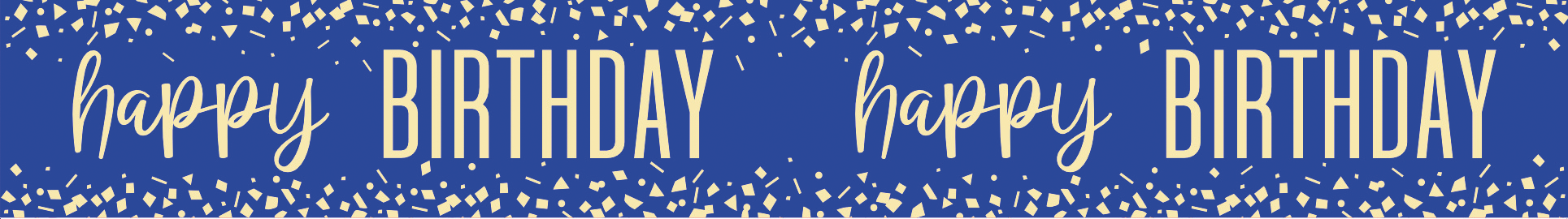 Hyvää syntymäpäivää banneri tummansininen 2.74m