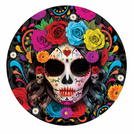 Halloween lautaset Kuoleman pää 23cm