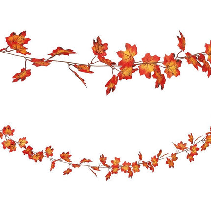 Oranssi kukkaseppele lehtien 1.9m