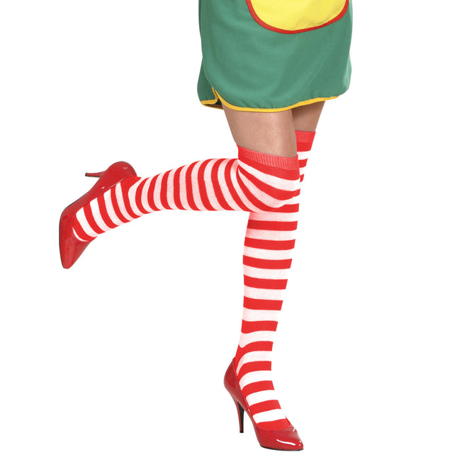 Punaiset valkoiset sukat 64cm