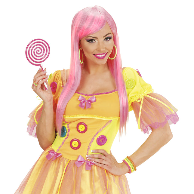 Neonvihreät korvakorut Sormukset