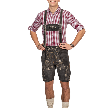 Nahkahousut Ruskea Harmaa Miesten lyhyt Antiikki