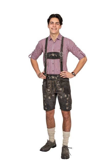 Nahkahousut Ruskea Harmaa Miesten lyhyt Antiikki