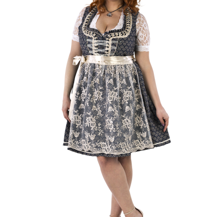 Sininen Valkoinen Creme Dirndl Mekko Oktoberfest Hyvät 2 kpl