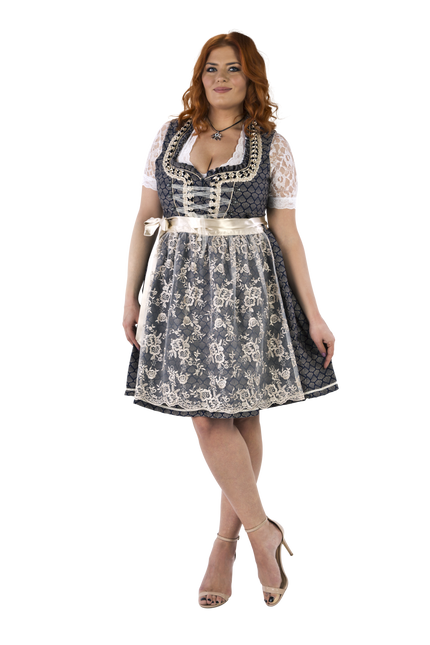 Sininen Valkoinen Creme Dirndl Mekko Oktoberfest Hyvät 2 kpl