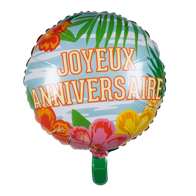 Joyeux Anniversaire Helium ilmapallo Hawaii Tyhjä 45cm