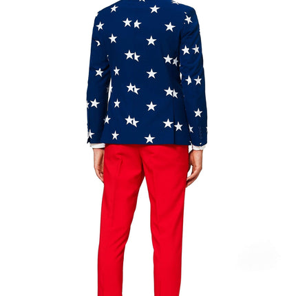 USA Tähdet raidat puku Miehet OppoSuits puvut