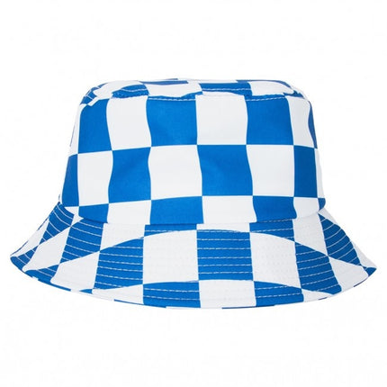 Kalastajan hattu Sininen/valkoinen lohkottu