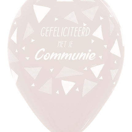 Ilmapallot Onnittelut ehtoollisella Kolmio Kristalli Kirkas 30cm 25kpl