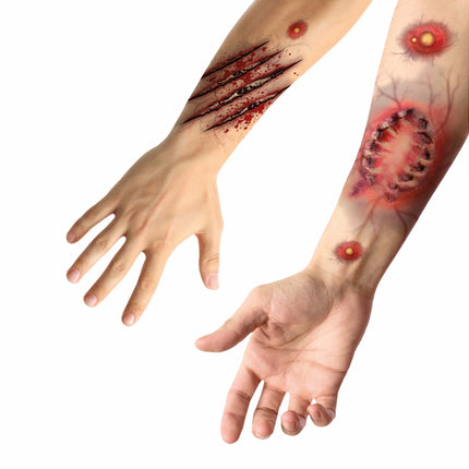 Halloween Fake tatuoinnit haavat