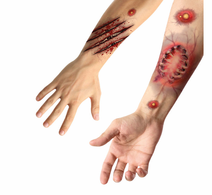 Halloween Fake tatuoinnit haavat