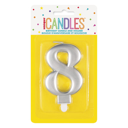 8 vuoden kynttilä hopea