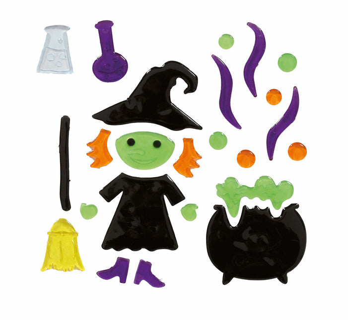 Halloween ikkuna koriste noita kattila