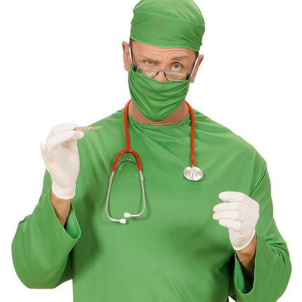 Lääkäri väärennetty stetoskooppi punainen