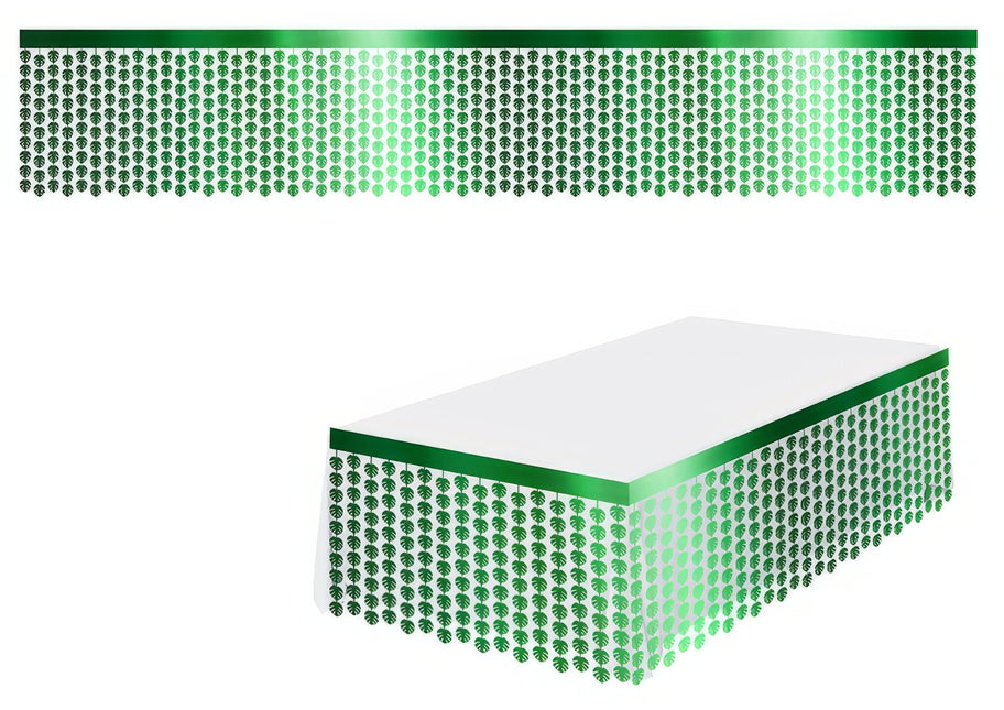 Havaiji pöytäliina vihreä palmunlehdet 4m