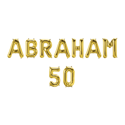 Kultaiset ilmapallot asetettu 50 vuotta Abraham 1.9m
