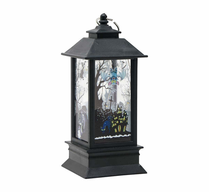 Musta Halloween lyhty valolla 12.5cm 12 kpl