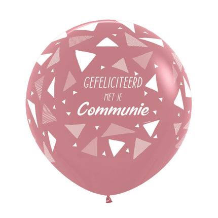 Ilmapallot Onnittelut ehtoolliselle Kolmio ruusupuu 61cm 3kpl 3cm 3kpl