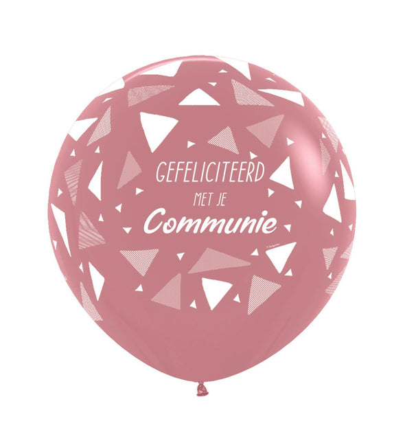 Ilmapallot Onnittelut ehtoolliselle Kolmio ruusupuu 61cm 3kpl 3cm 3kpl