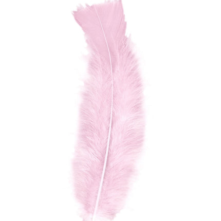 Vaaleanpunaiset höyhenet 50kpl
