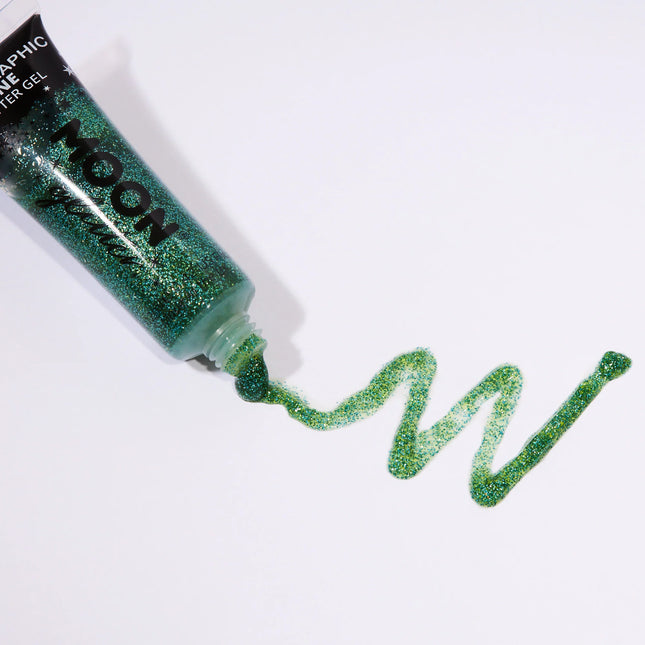 Moon Glitter Hologrammi Hologrammi Hieno Glitter Gel Vihreä 12ml