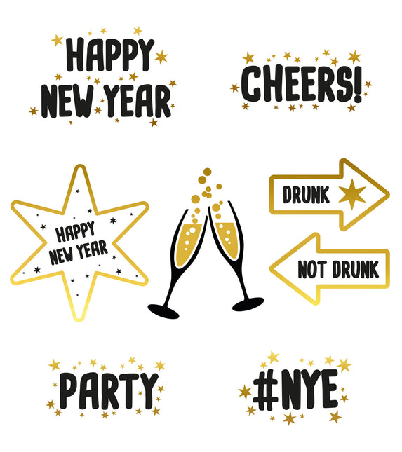 Uudenvuodenaatto ikkuna tarroja 8kpl