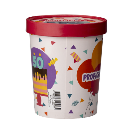 Värillinen karkkitarjotin 50 vuotta 12cm