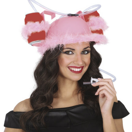 Juomakypärä Vaaleanpunaiset höyhenet