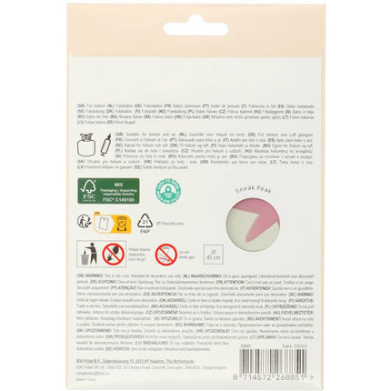 18 vuotta Helium ilmapallo tyhjä 45cm