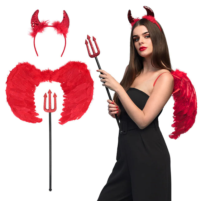 Halloween tarvikesarja Ladies Devil 3 palaa