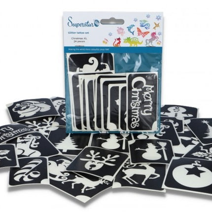 Joulu Tattoo Stencil 24kpl