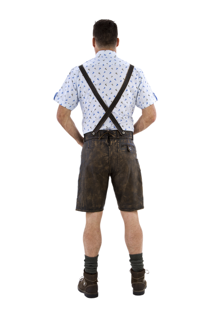 Lederhose Brown Miesten lyhyt antiikkinen