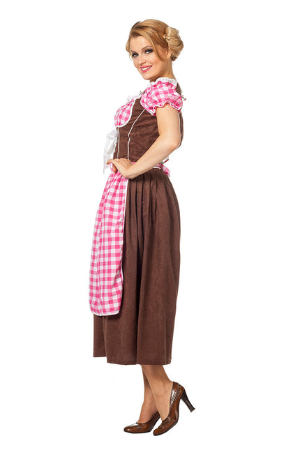 Vaaleanpunainen Dirndl Mekko Oktoberfest Ladies Pitkä