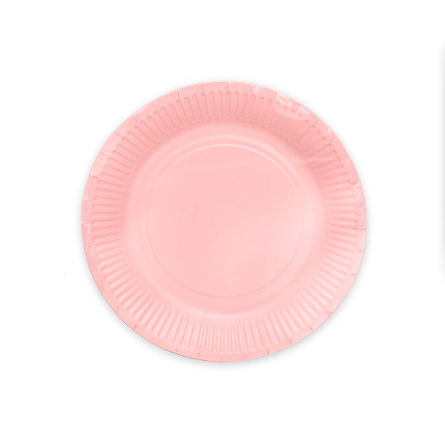 Vaaleanpunaiset lautaset paperi 23cm 16kpl