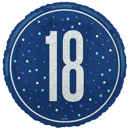 18 vuotta Helium ilmapallo sininen tyhjä 45cm