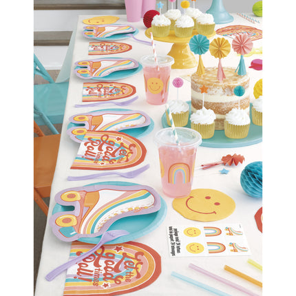 Värilliset Cupcake Toppers Mini tuuletin tupsut 8kpl
