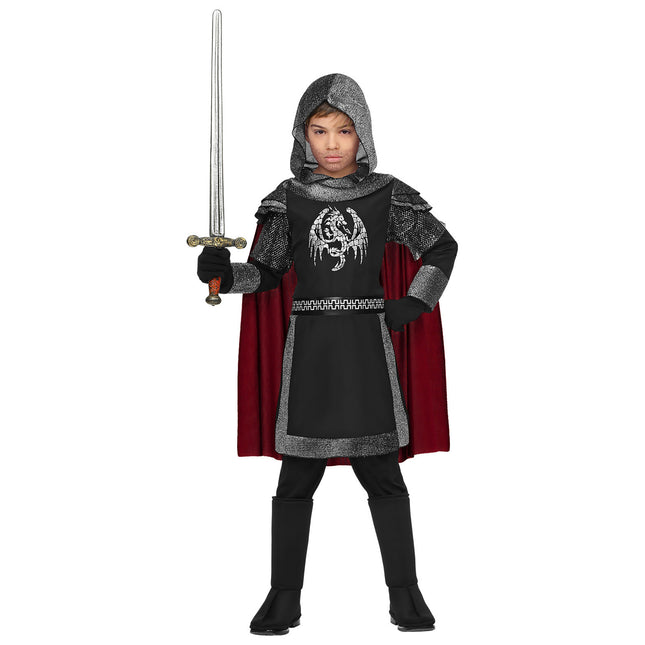 Ritari puku harmaa musta poika