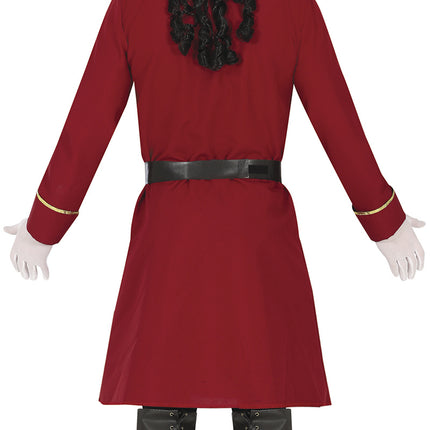 Merirosvo puku Bordeaux punainen Miehet pitkä