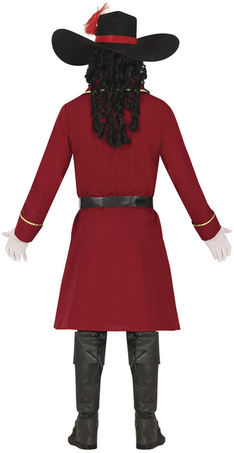 Merirosvo puku Bordeaux punainen Miehet pitkä