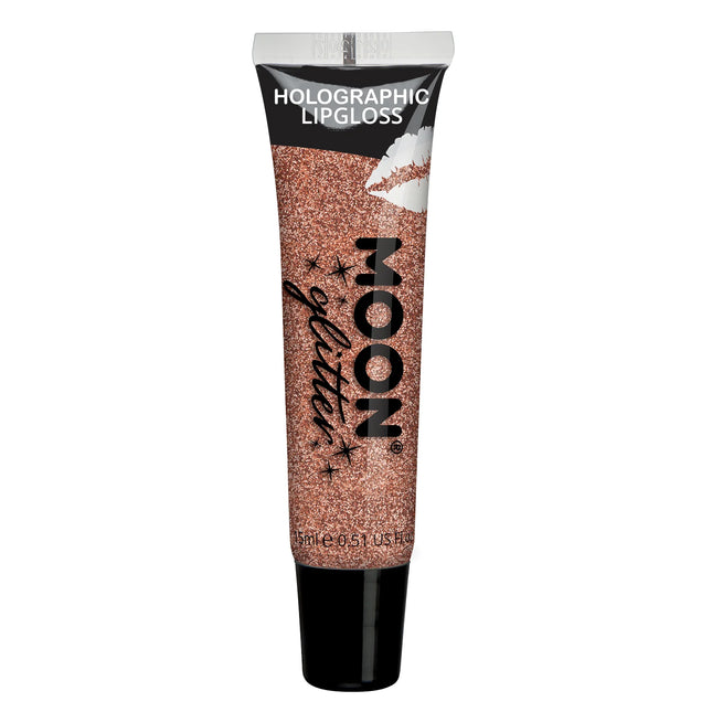 Moon Glitter Holografinen glitteri huulikiilto Rose Gold 15ml
