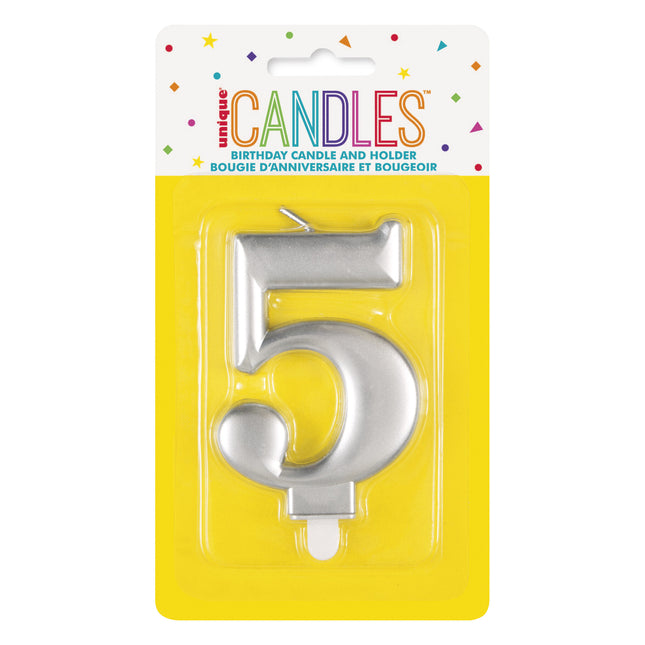 5 vuoden kynttilä hopea