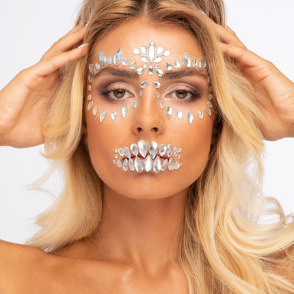 Moon Terror Halloween kasvojen korut sokerikallo